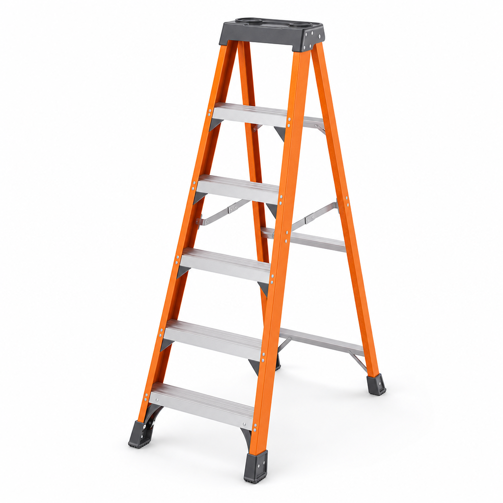 SureStrong Fiberglass Step Ladder — 6 ft